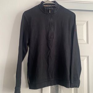 Burberry Men’s Golf Quarter Zip Pullover Sweater Black Small